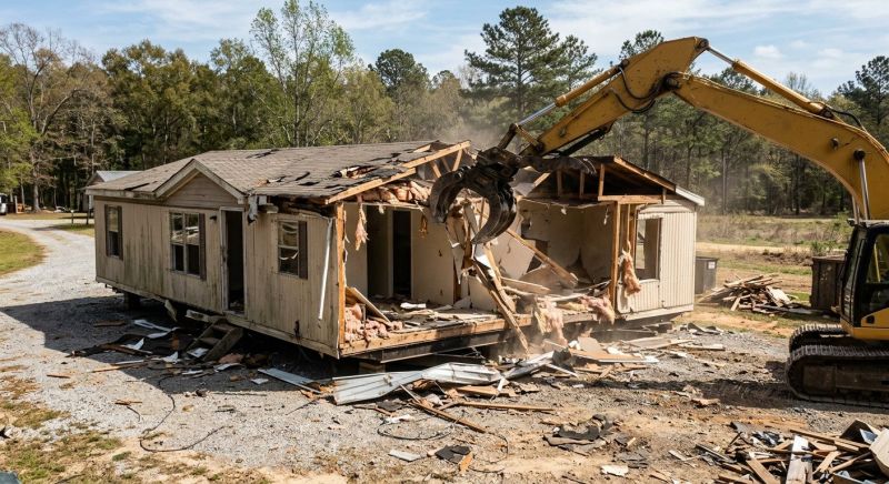 Mobile Home Demolition in Katy, TX